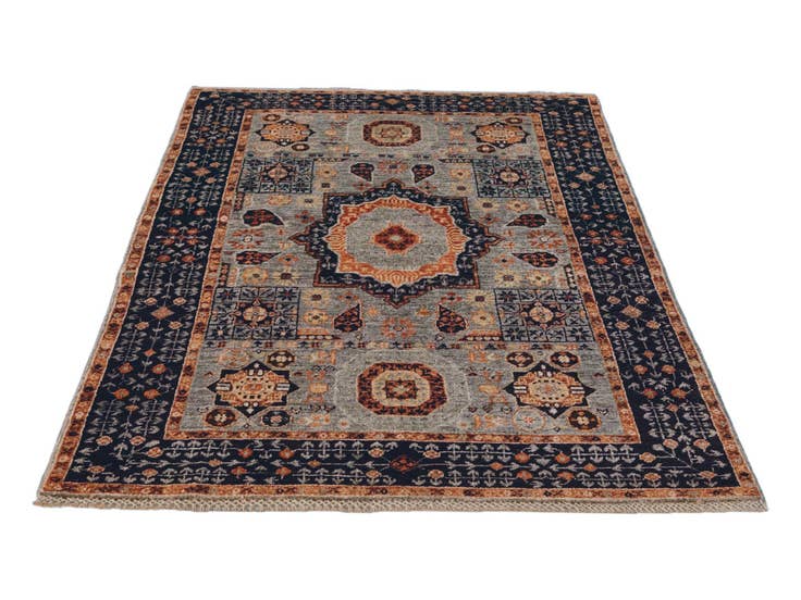 Detail image of 3' 7 x 5' 5 Hand Knotted Mamluk Ziegler Rug