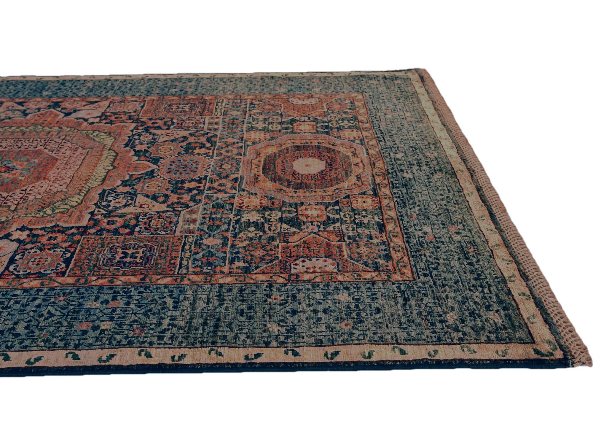 4' 2 x 6' Hand Knotted Mamluk Ziegler Rug