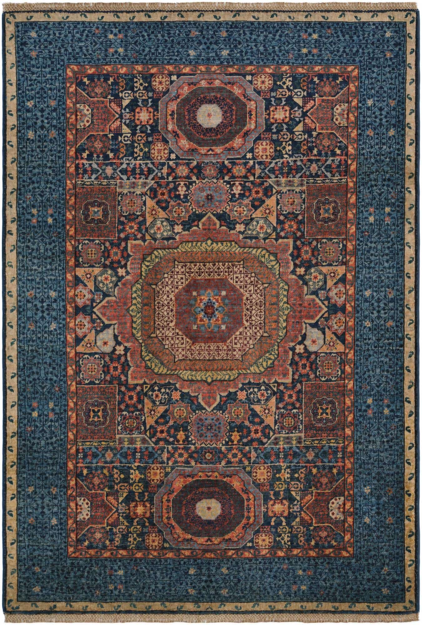 4' 2 x 6' Hand Knotted Mamluk Ziegler Rug