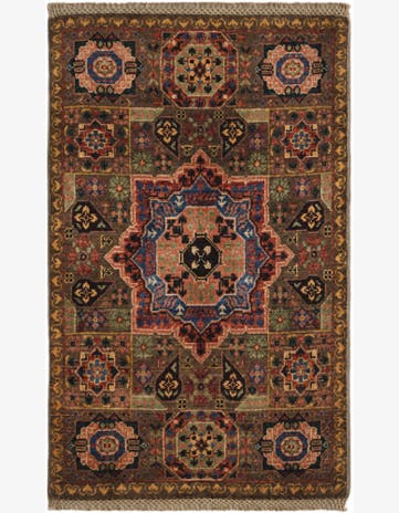 2' x 3' 2 Hand Knotted Mamluk Ziegler Rug