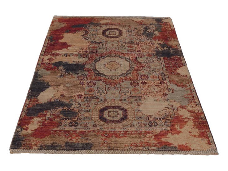 Detail image of 3' 4 x 5' Hand Knotted Mamluk Ziegler Rug
