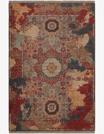 3' 4 x 5' Hand Knotted Mamluk Ziegler Rug