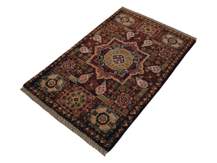 Detail image of 2' x 3' Hand Knotted Mamluk Ziegler Rug