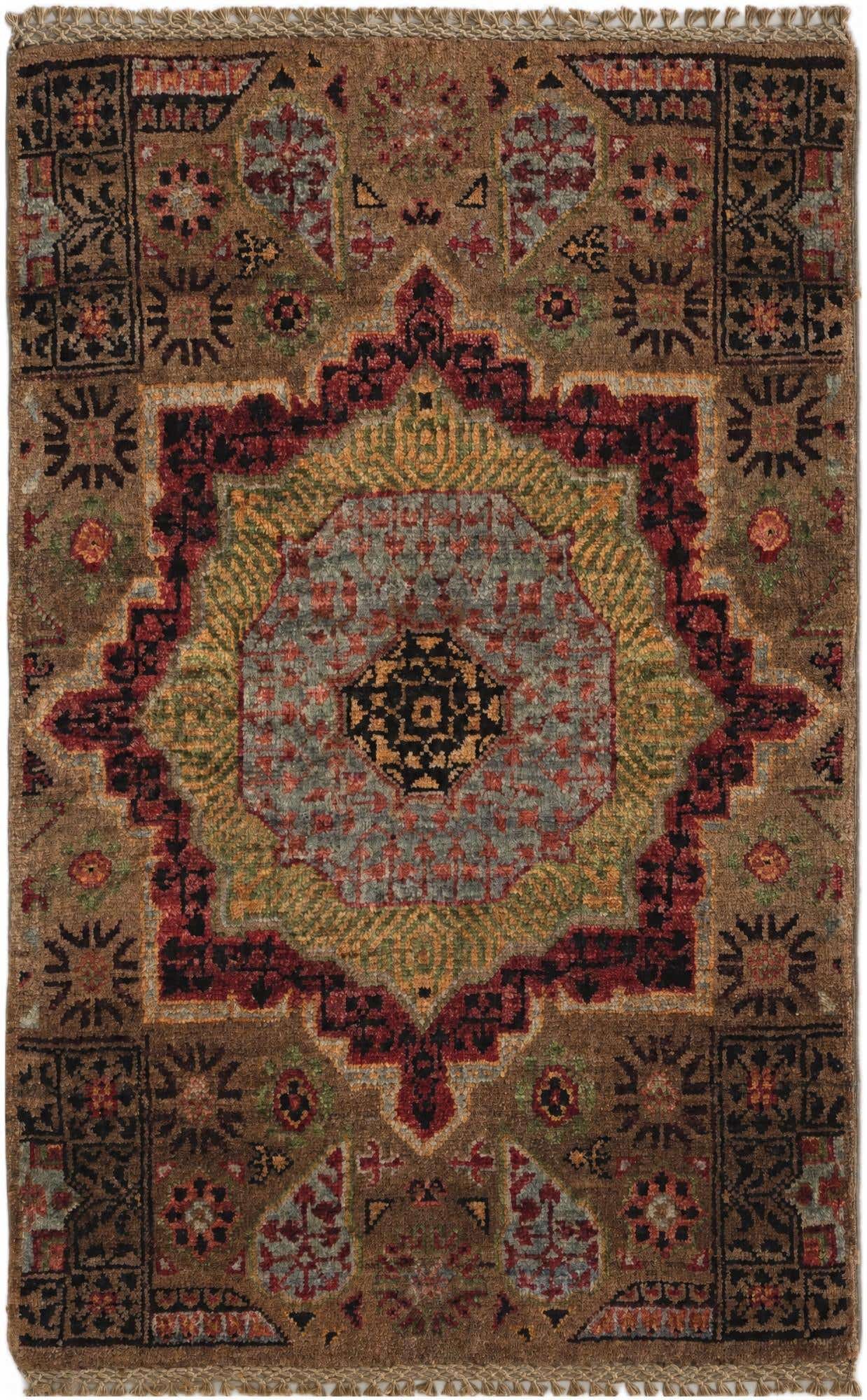 2' x 3' 1 Hand Knotted Mamluk Ziegler Rug