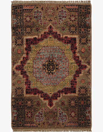 2' x 3' 1 Hand Knotted Mamluk Ziegler Rug
