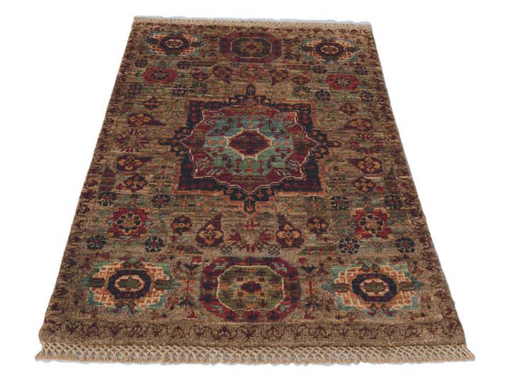 2' x 3' 2 Hand Knotted Mamluk Ziegler Rug