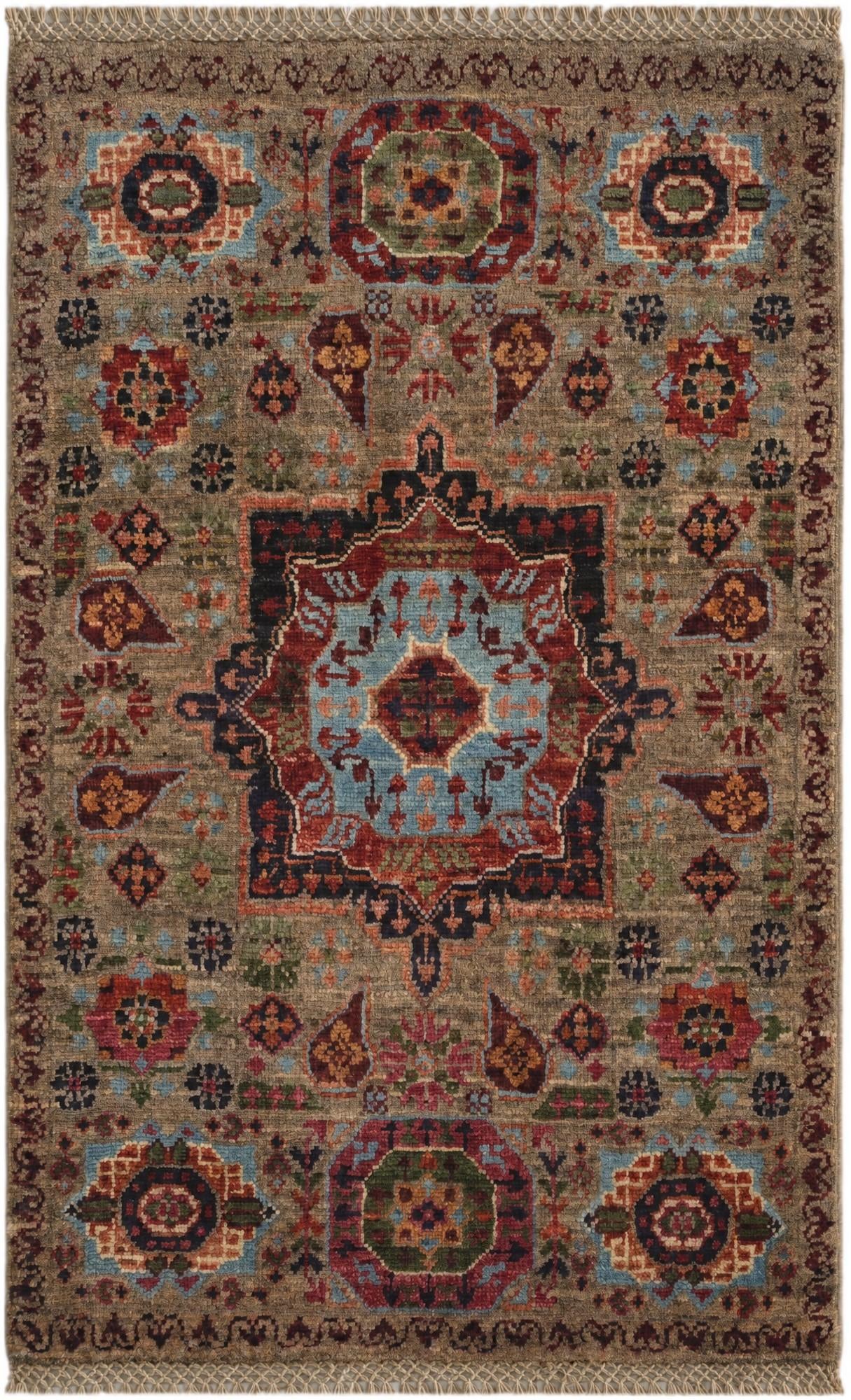 2' x 3' 2 Hand Knotted Mamluk Ziegler Rug