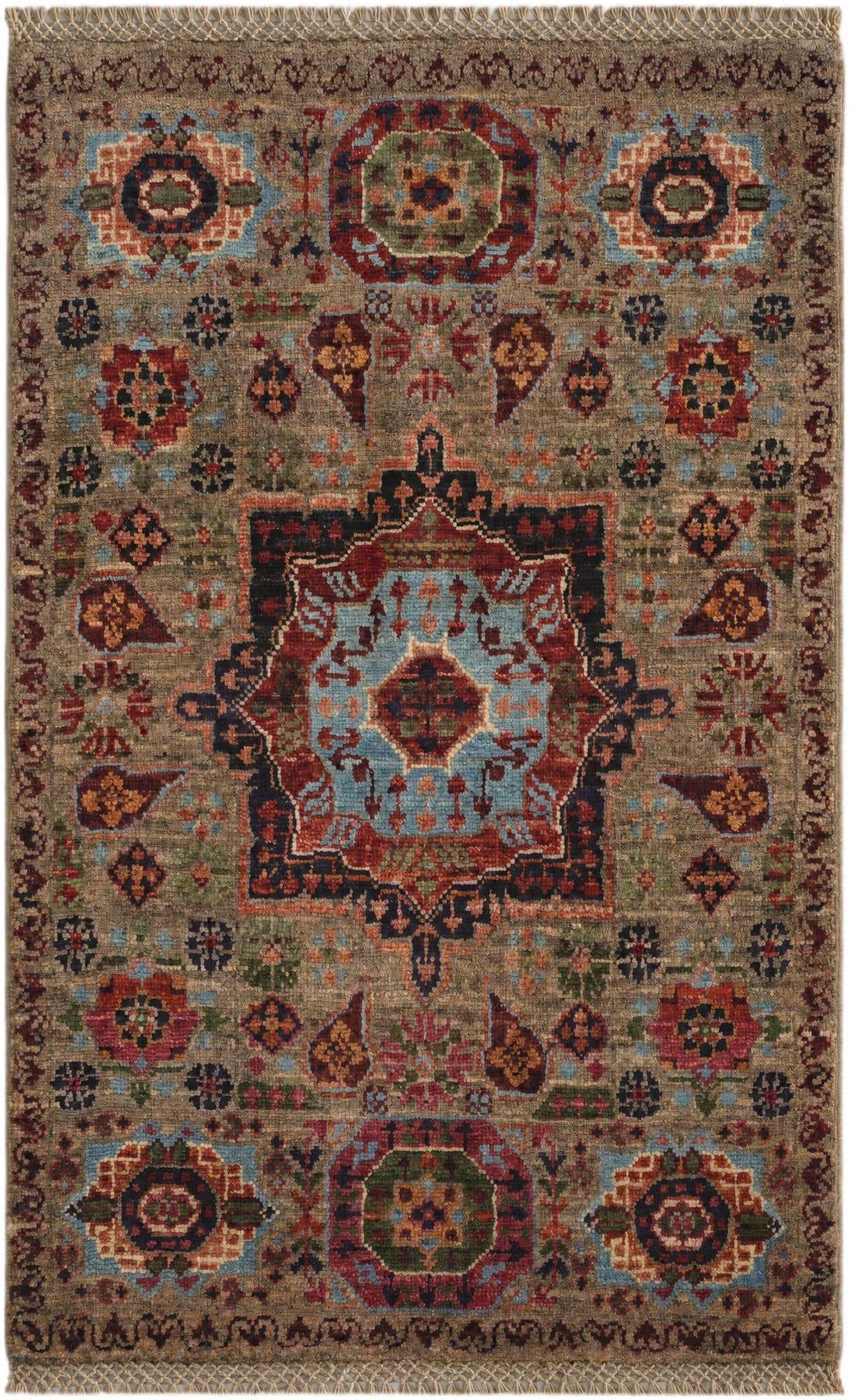 2' x 3' 2 Hand Knotted Mamluk Ziegler Rug