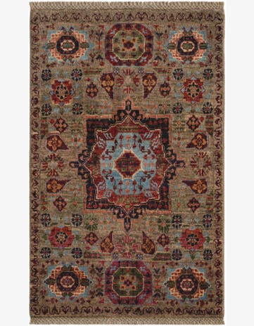 2' x 3' 2 Hand Knotted Mamluk Ziegler Rug