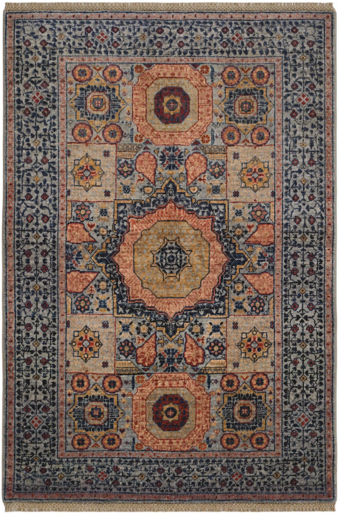 3' 7 x 5' 1 Hand Knotted Mamluk Ziegler Rug