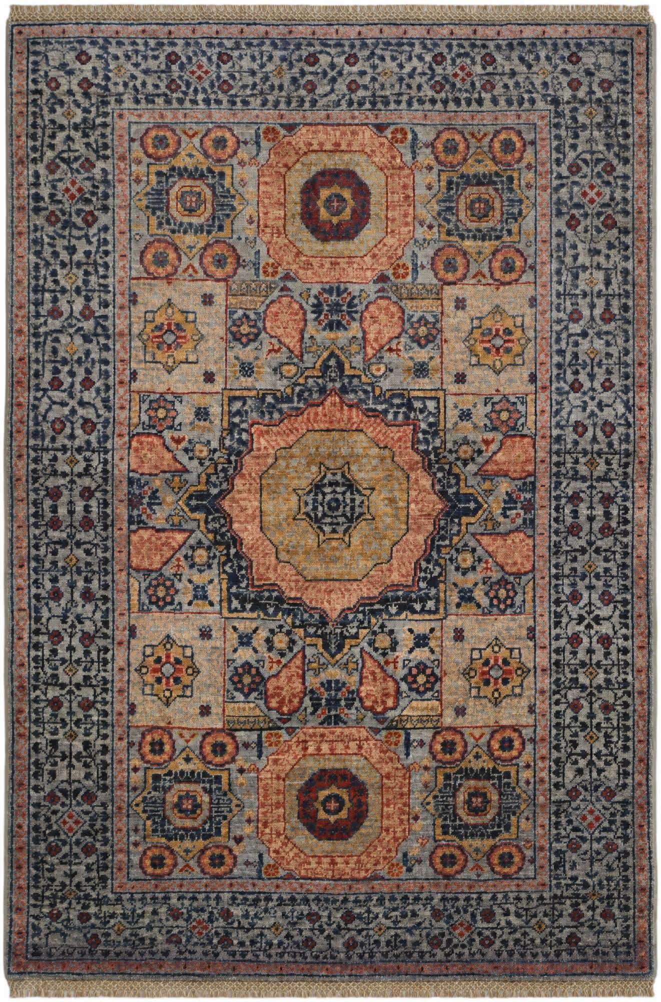 3' 7 x 5' 1 Hand Knotted Mamluk Ziegler Rug
