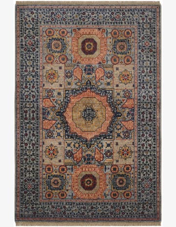 3' 7 x 5' 1 Hand Knotted Mamluk Ziegler Rug