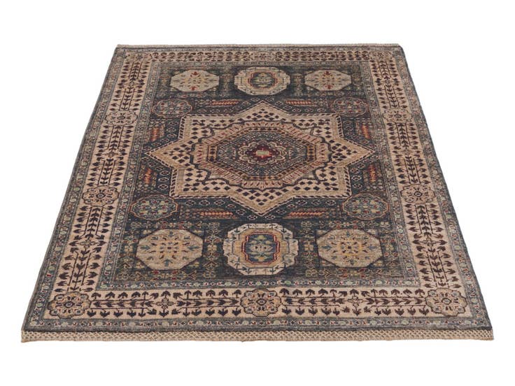 Detail image of 3' 6 x 4' 11 Hand Knotted Mamluk Ziegler Rug