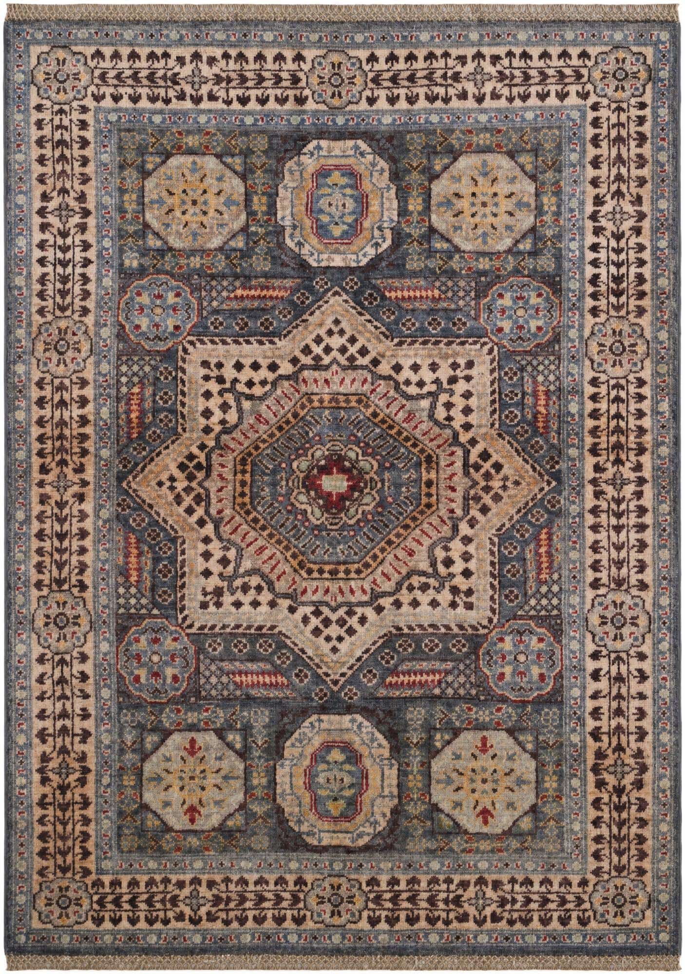 3' 6 x 4' 11 Hand Knotted Mamluk Ziegler Rug
