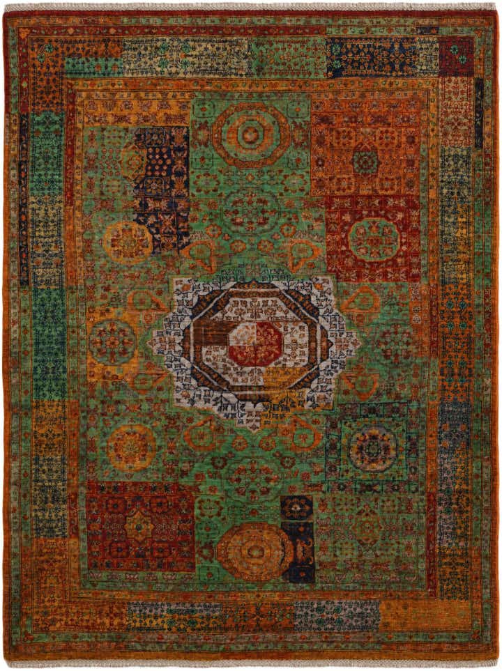 5' x 6' 7 Hand Knotted Mamluk Ziegler Rug