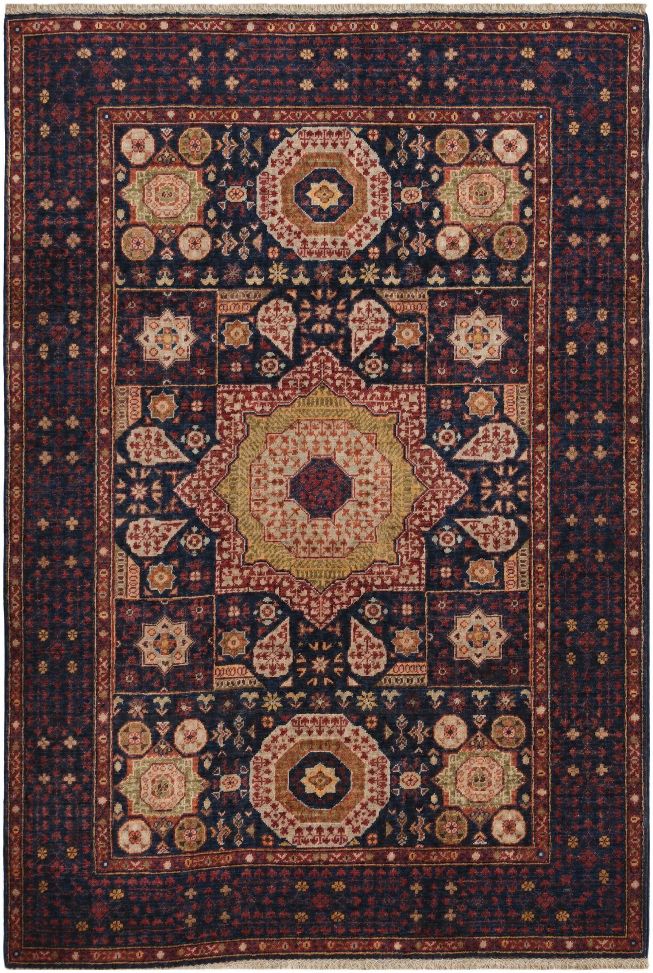 4' x 5' 10 Hand Knotted Mamluk Ziegler Rug