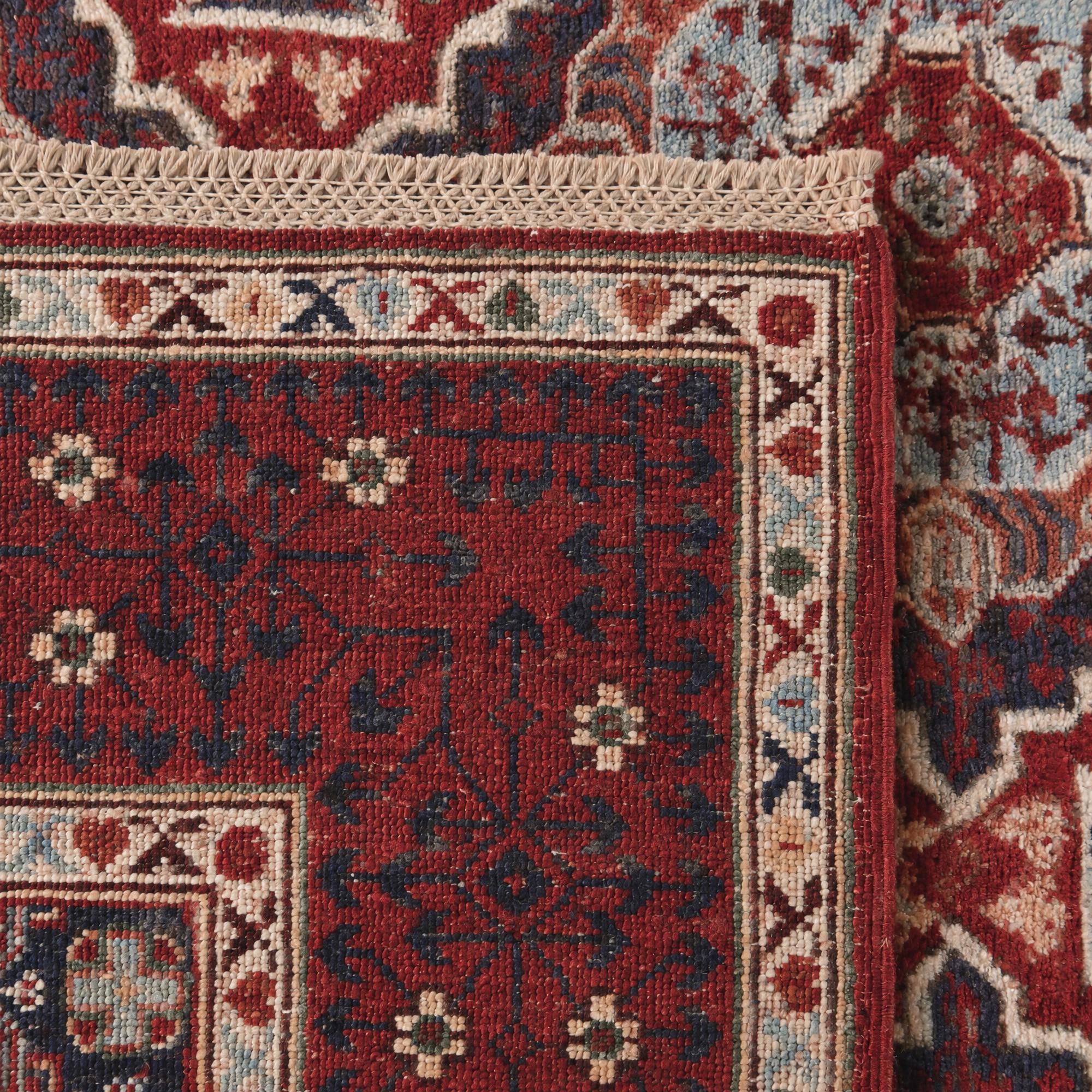 155cm x 205cm Hand Knotted Mamluk Ziegler Rug