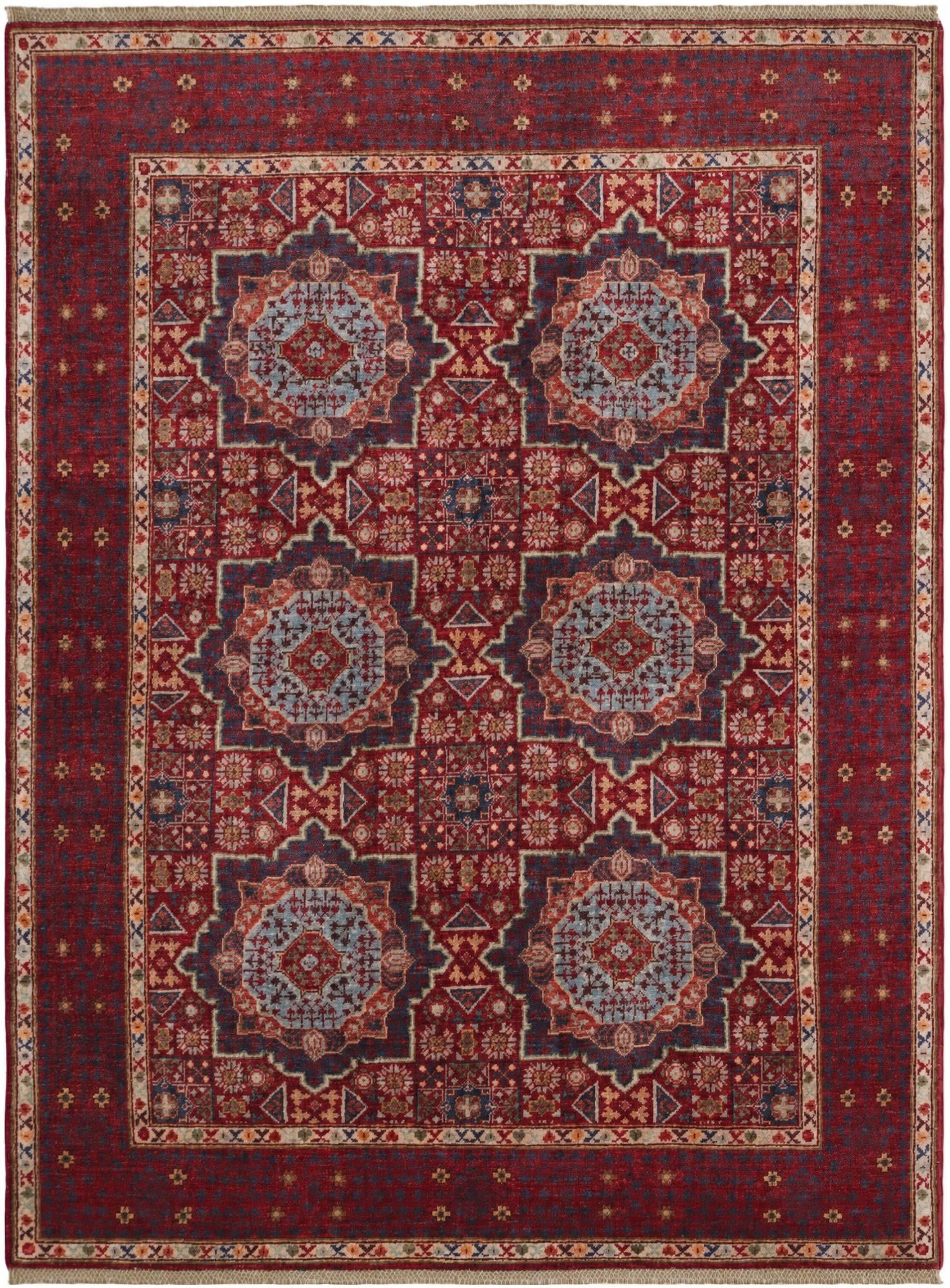 5' 1 x 6' 9 Hand Knotted Mamluk Ziegler Rug