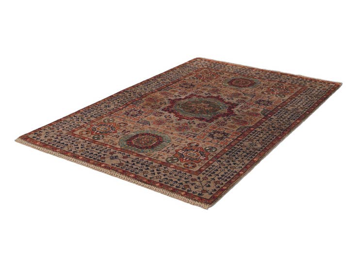 Detail image of 3' 4 x 4' 11 Hand Knotted Mamluk Ziegler Rug