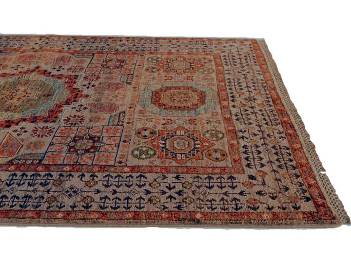 3' 4 x 4' 11 Hand Knotted Mamluk Ziegler Rug