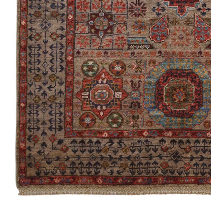 3' 4 x 4' 11 Hand Knotted Mamluk Ziegler Rug