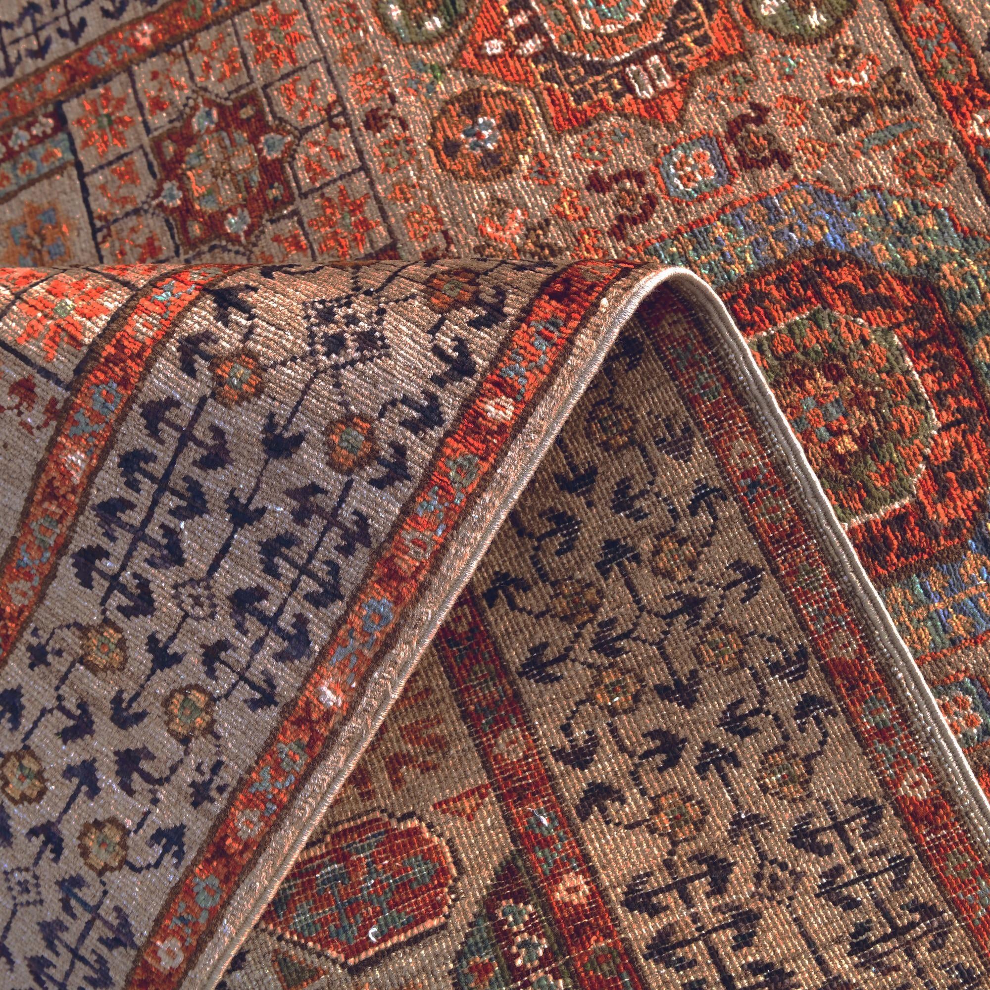 3' 4 x 4' 11 Hand Knotted Mamluk Ziegler Rug