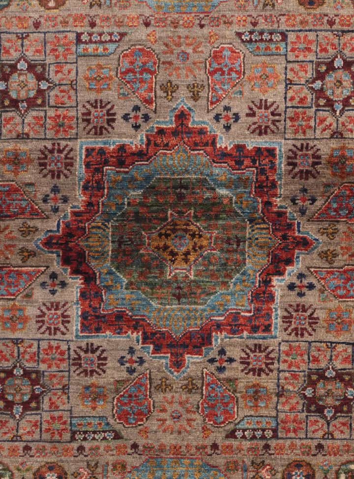 3' 4 x 4' 11 Hand Knotted Mamluk Ziegler Rug