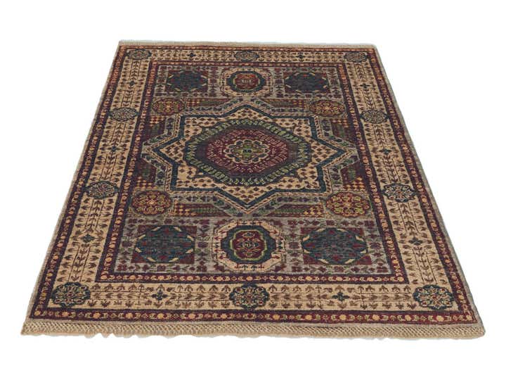 3' 5 x 4' 11 Hand Knotted Mamluk Ziegler Rug