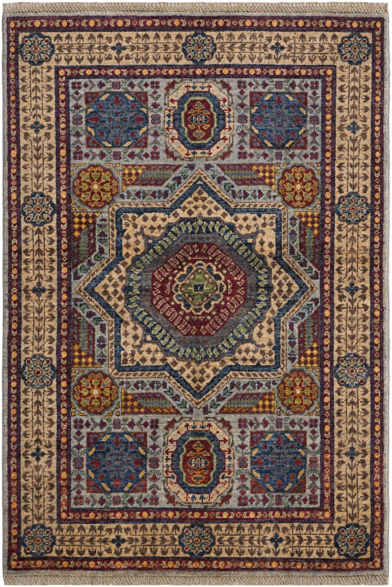3' 5 x 4' 11 Hand Knotted Mamluk Ziegler Rug