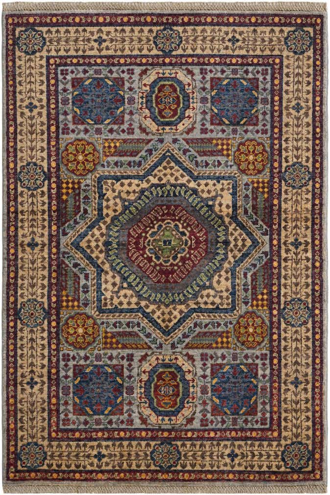 3' 5 x 4' 11 Hand Knotted Mamluk Ziegler Rug