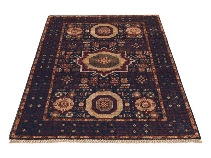 Detail image of 3' 6 x 5' Hand Knotted Mamluk Ziegler Rug