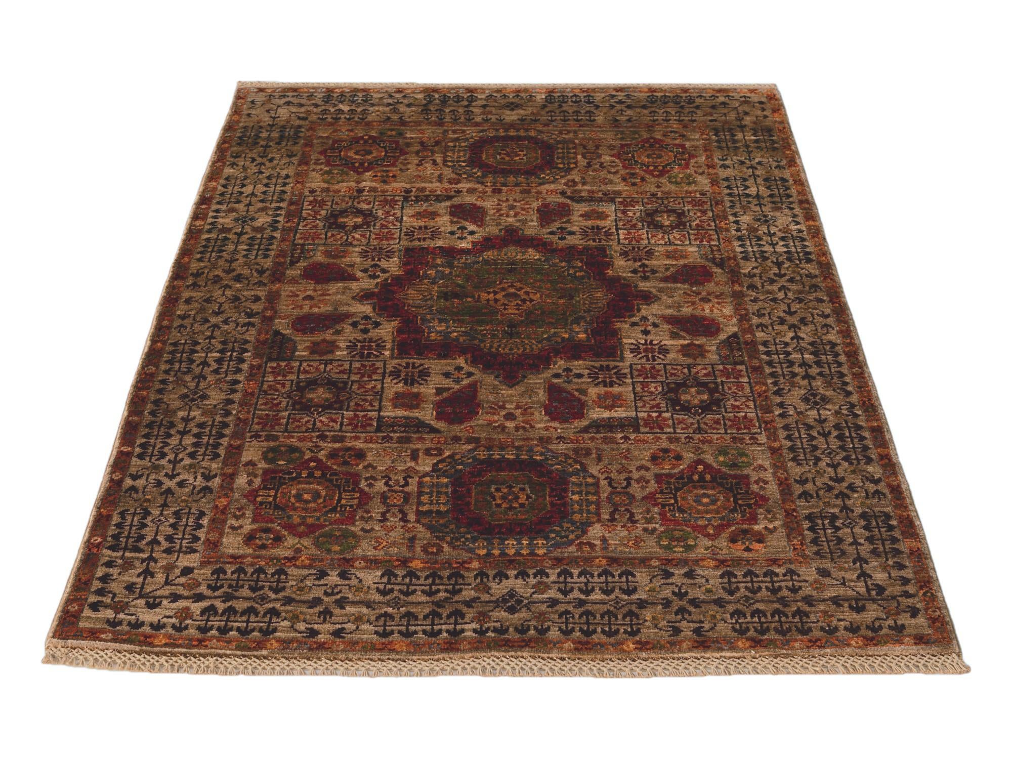 3' 5 x 4' 10 Hand Knotted Mamluk Ziegler Rug