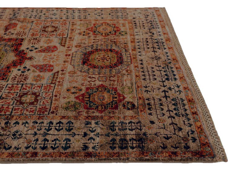 Detail image of 3' 5 x 4' 10 Hand Knotted Mamluk Ziegler Rug
