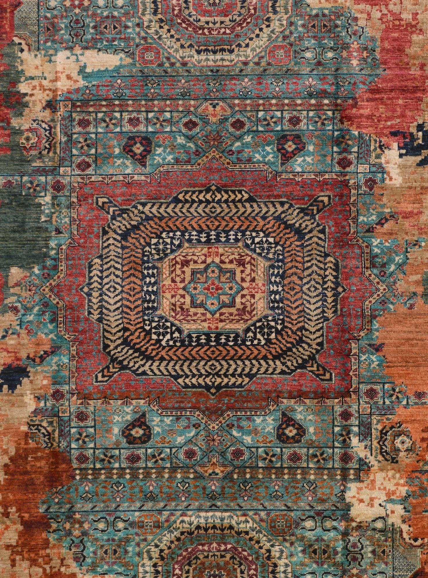 8' 2 x 9' 10 Hand Knotted Mamluk Ziegler Rug
