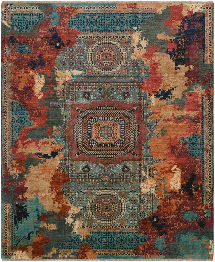 8' 2 x 9' 10 Hand Knotted Mamluk Ziegler Rug