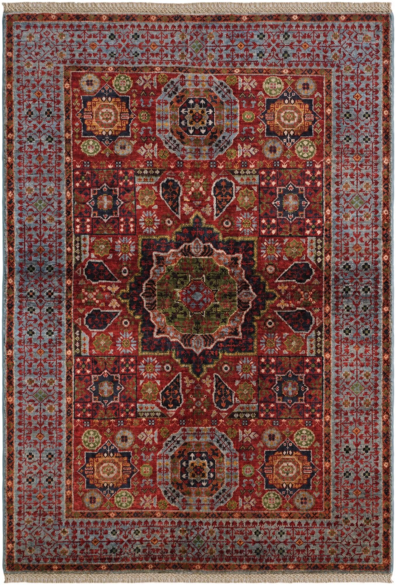 3' 5 x 4' 11 Hand Knotted Mamluk Ziegler Rug