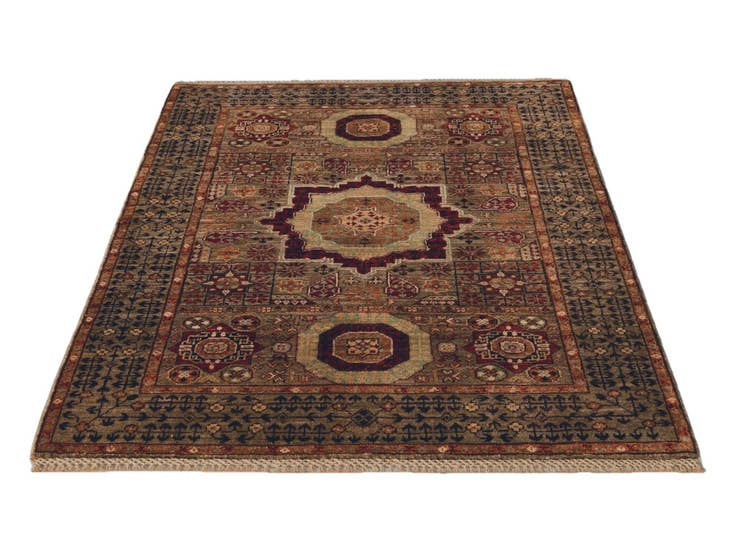 Detail image of 3' 5 x 4' 10 Hand Knotted Mamluk Ziegler Rug