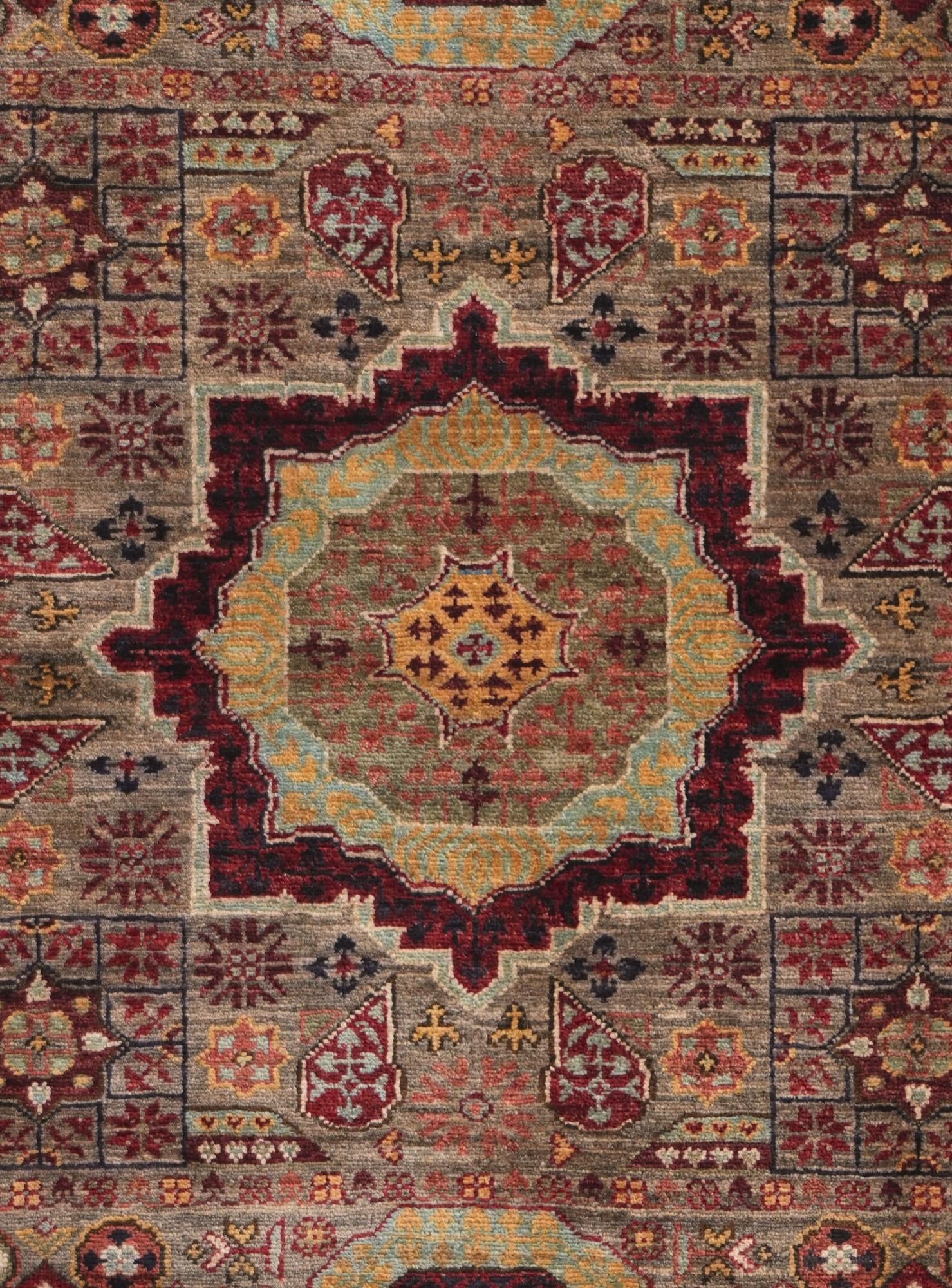 3' 5 x 4' 10 Hand Knotted Mamluk Ziegler Rug