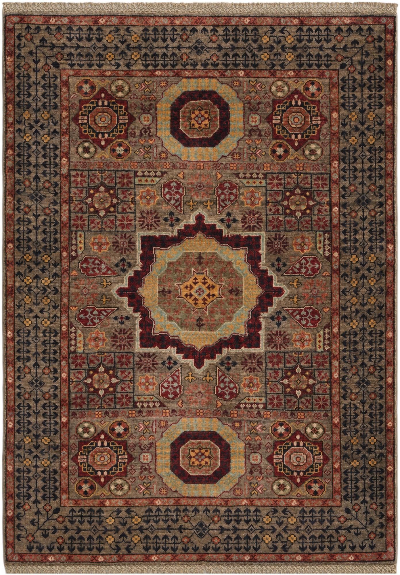 3' 5 x 4' 10 Hand Knotted Mamluk Ziegler Rug