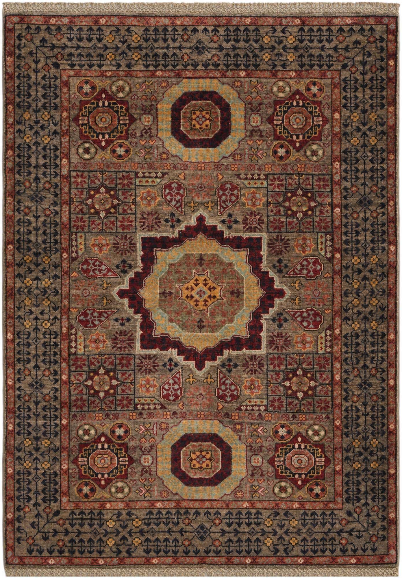 3' 5 x 4' 10 Hand Knotted Mamluk Ziegler Rug