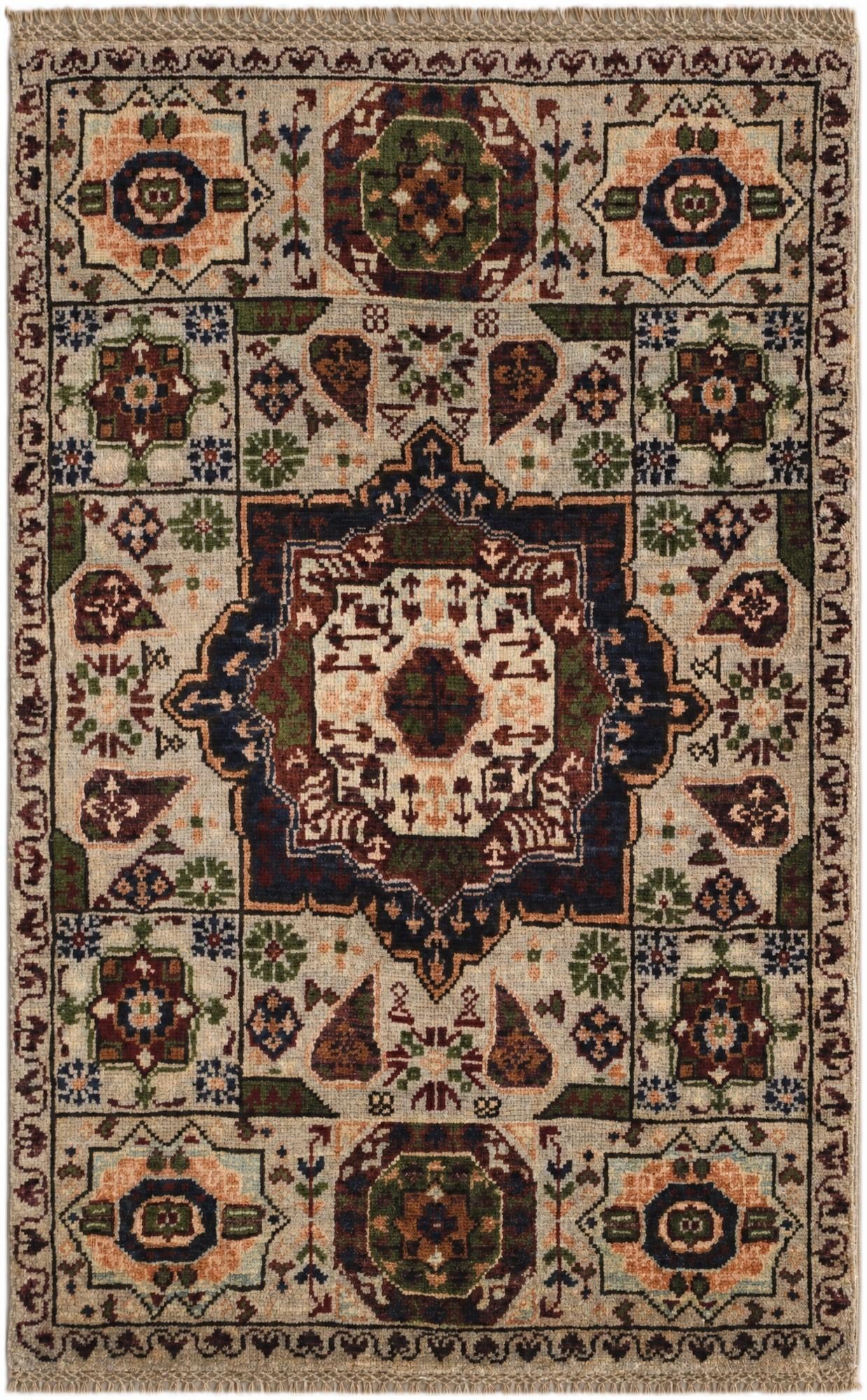 2' 2 x 3' 3 Hand Knotted Mamluk Ziegler Rug