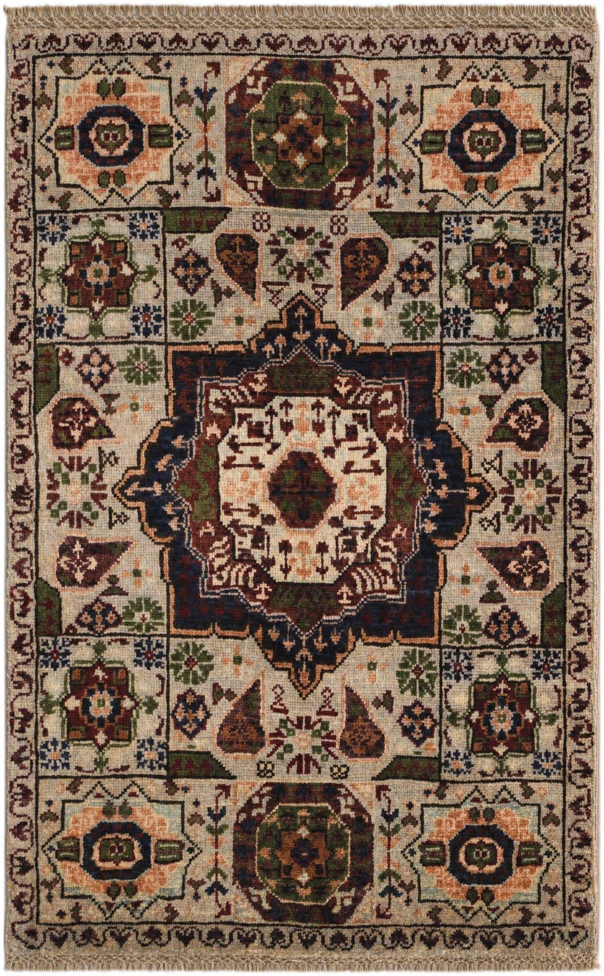 2' 2 x 3' 3 Hand Knotted Mamluk Ziegler Rug