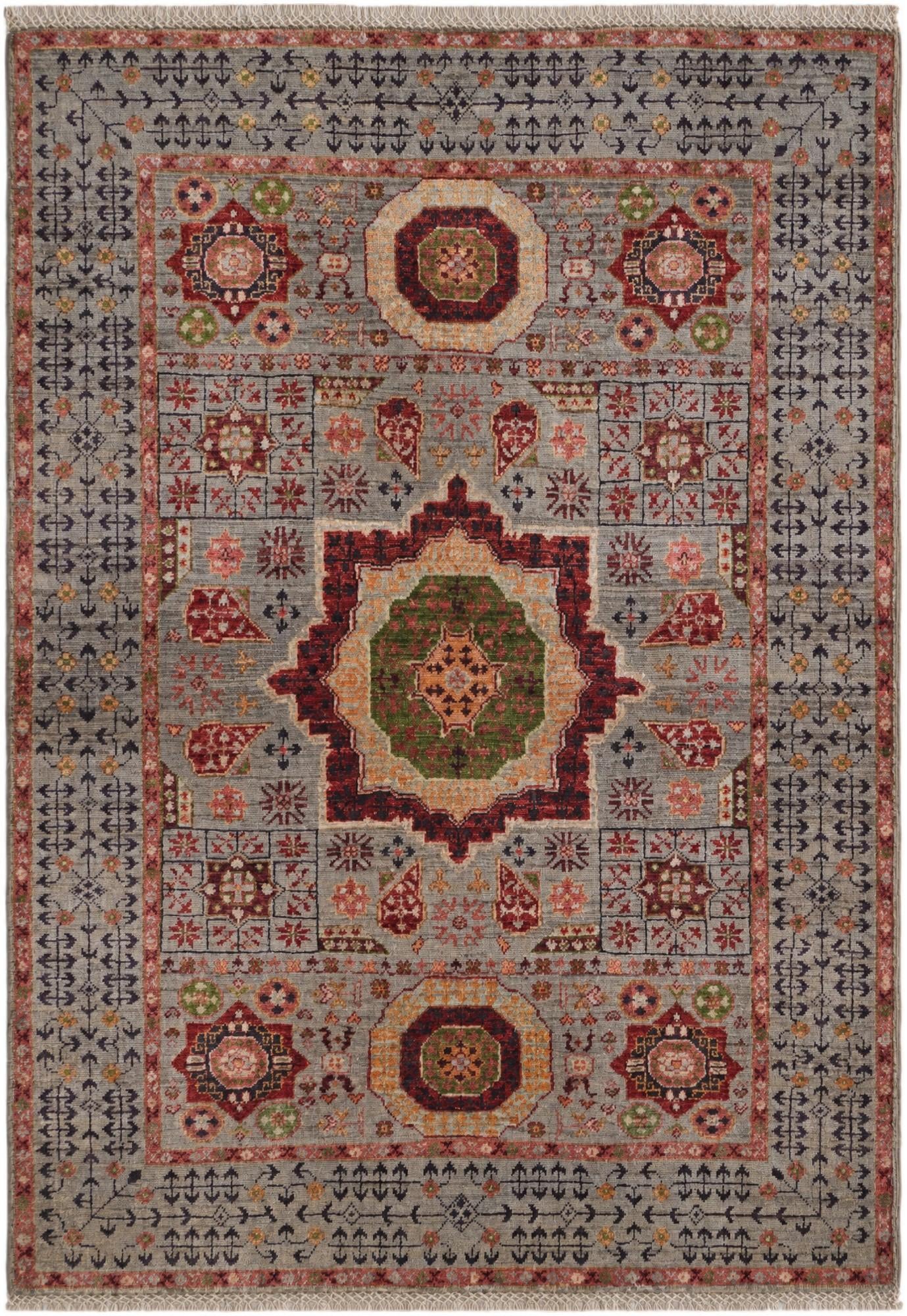 3' 5 x 4' 11 Hand Knotted Mamluk Ziegler Rug