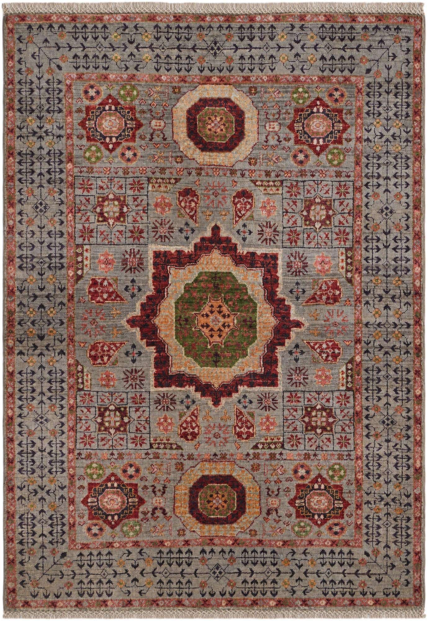 3' 5 x 4' 11 Hand Knotted Mamluk Ziegler Rug