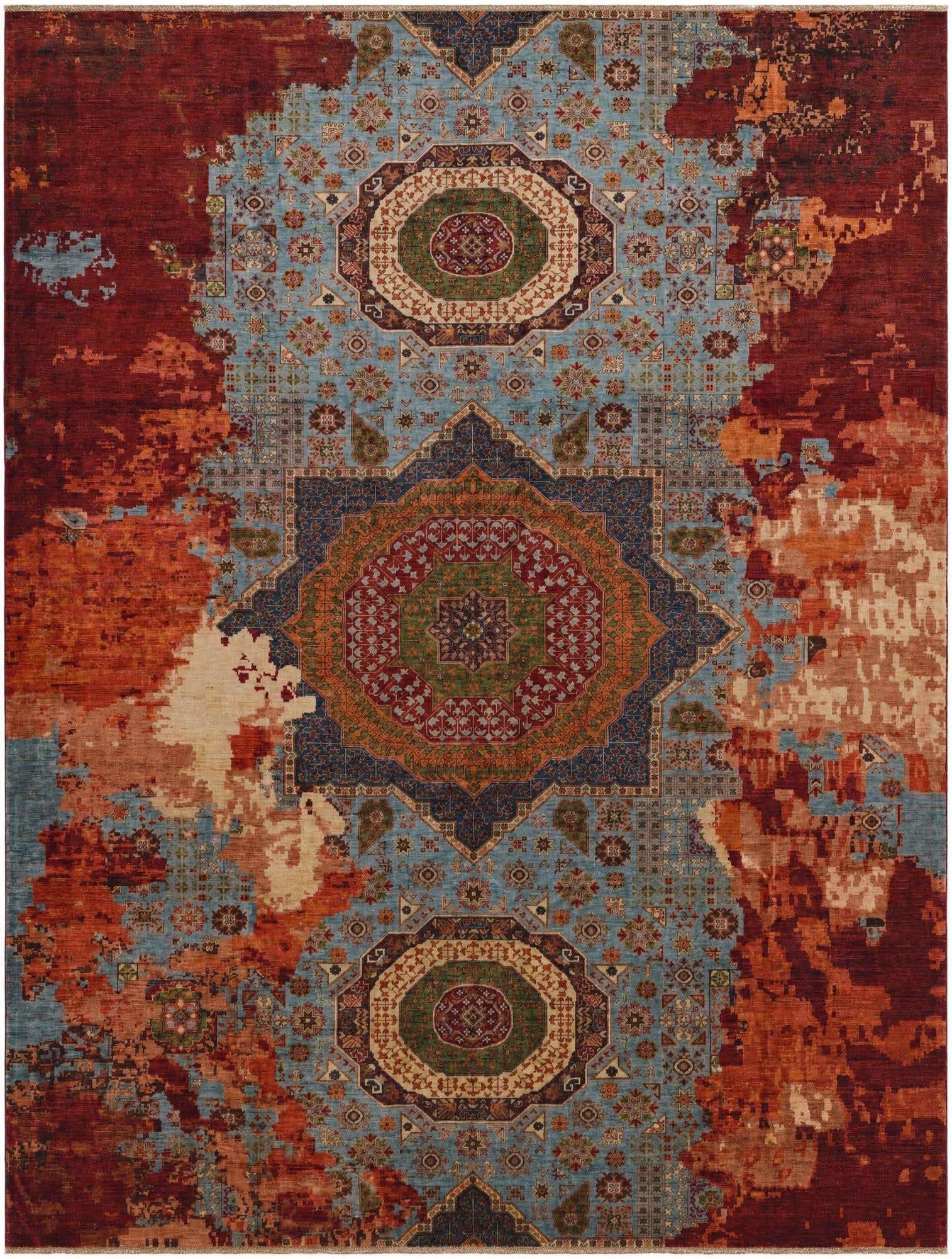 10' 2 x 13' Hand Knotted Mamluk Ziegler Rug
