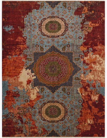 10' 2 x 13' Hand Knotted Mamluk Ziegler Rug