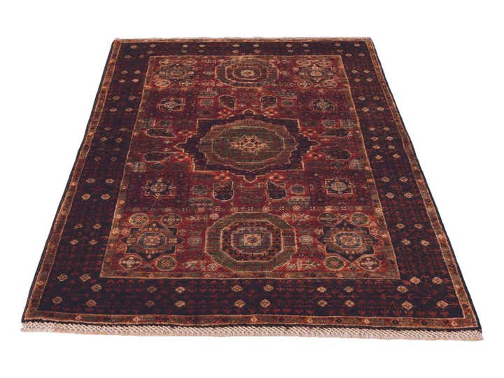 3' 5 x 5' 3 Hand Knotted Mamluk Ziegler Rug