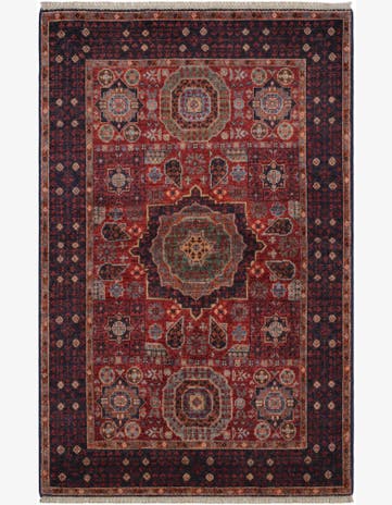 3' 5 x 5' 3 Hand Knotted Mamluk Ziegler Rug