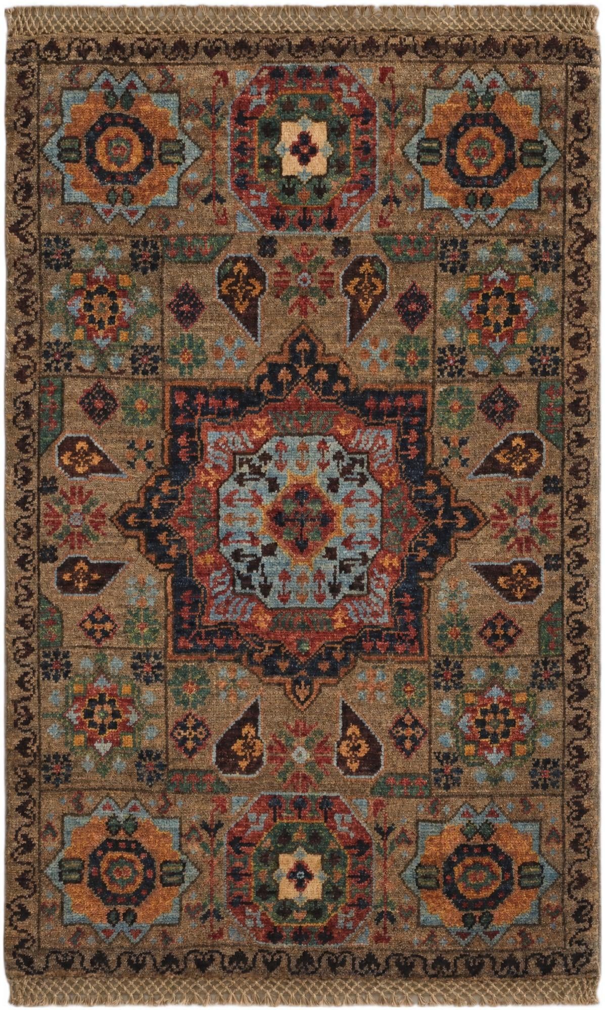 2' x 3' 1 Hand Knotted Mamluk Ziegler Rug