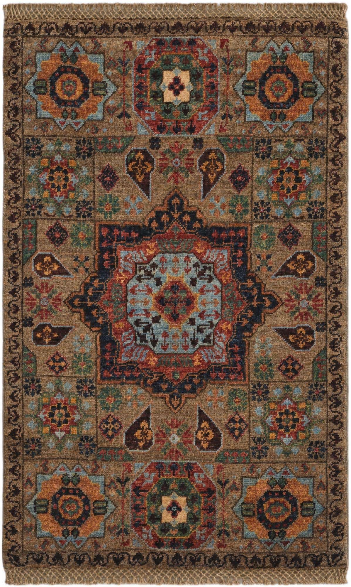2' x 3' 1 Hand Knotted Mamluk Ziegler Rug